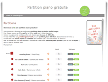 Tablet Screenshot of partition-piano-gratuite.fr